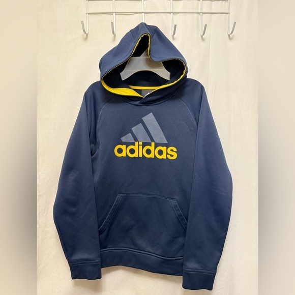 adidas Other - Adidas Kids Hoodie Navy Blue and Yellow Youth
 (Medium 10-12) 0129